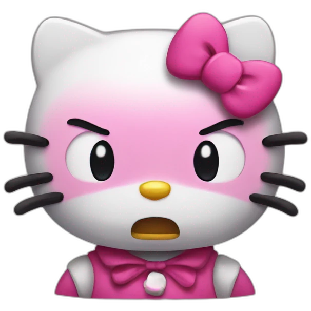 hello kitty angry emoji