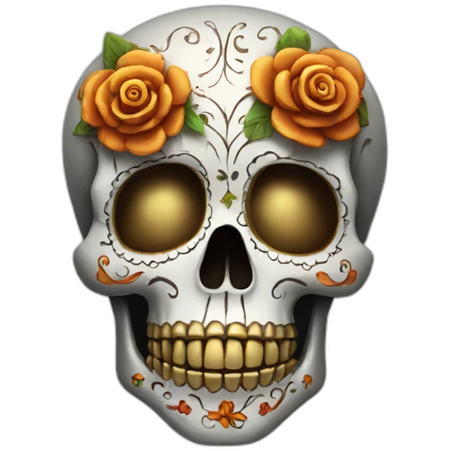 skull day of dead emoji
