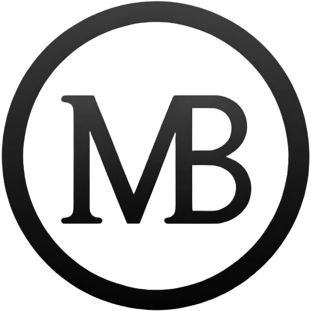 Black circle with “MB” written on in the middle of it. Nothing else no holes or anything. emoji