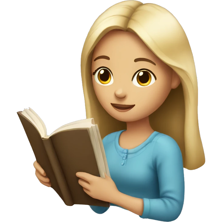 Girl reading a Book  emoji