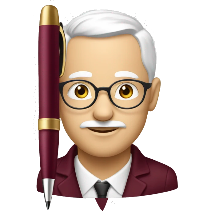 burgundy ink and pen emoji
