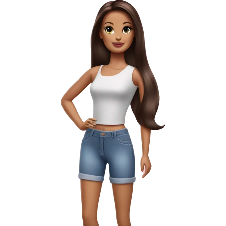 Brunette barbie emoji