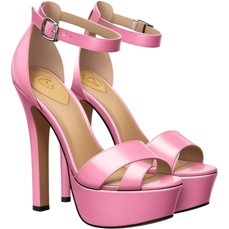 ultra realistic pink platform sandals emoji