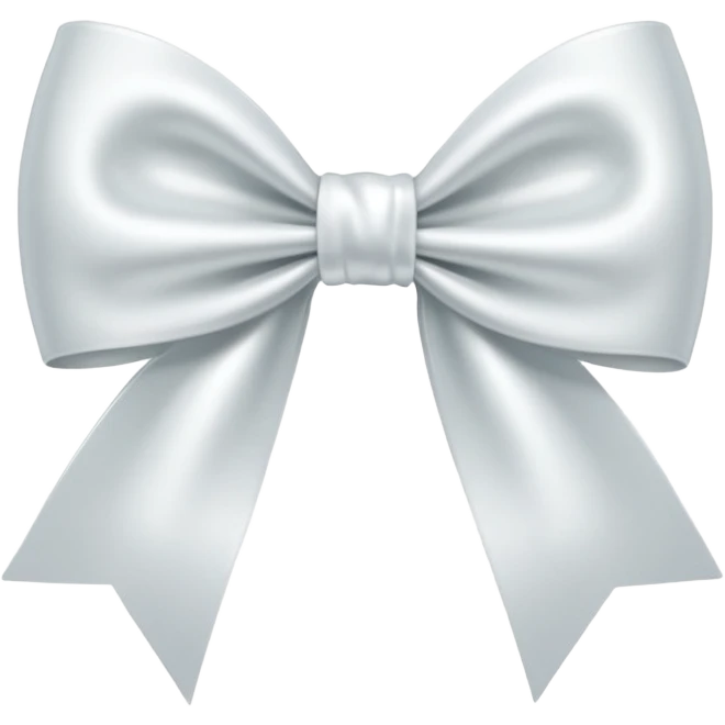 white satin bow emoji