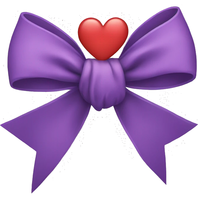 Bow with heart emoji