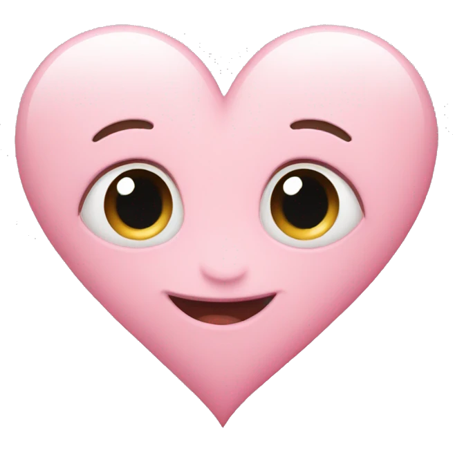 Soft pink heart emoji