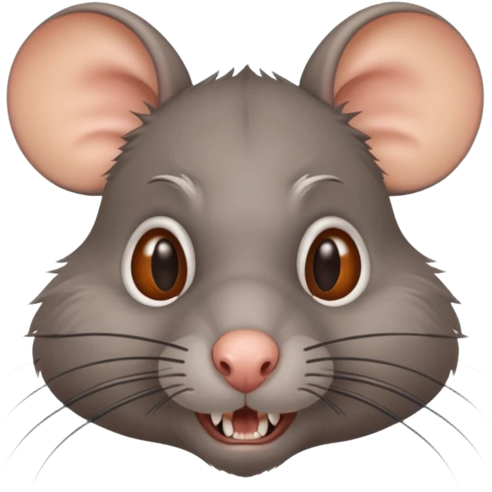 a crazy rat with grey fur emoji