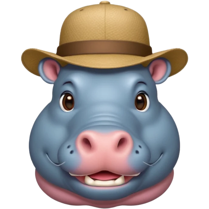 hipoptamus wearing hat emoji