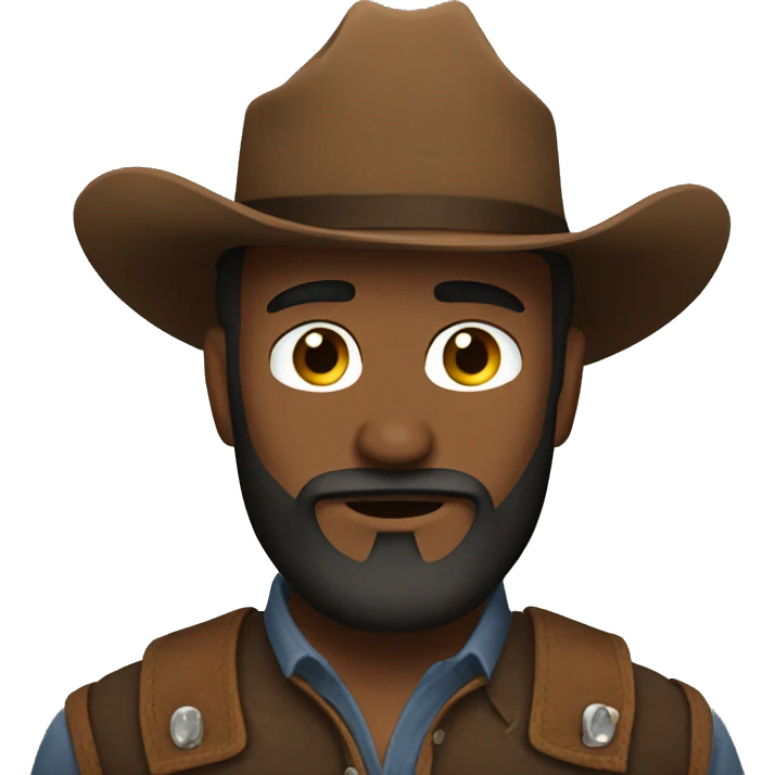 Cowboy beard emoji