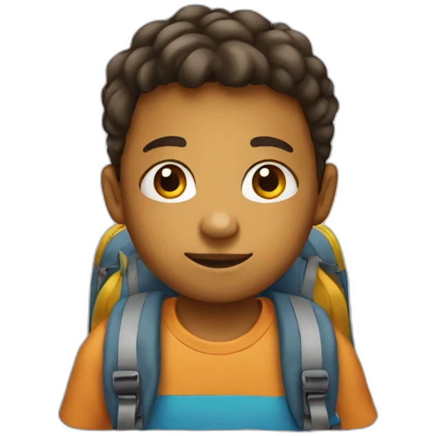 child with backpack emoji