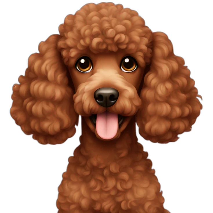 brown poodle emoji
