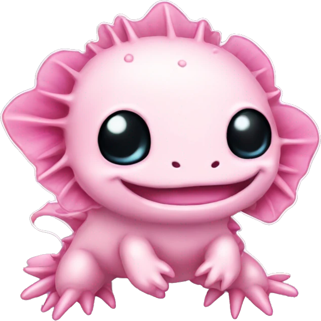 pink cute axolotl stitch chibi emoji