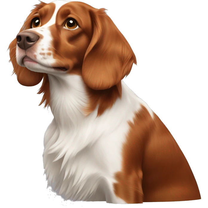 Ginger Brittany spaniel emoji