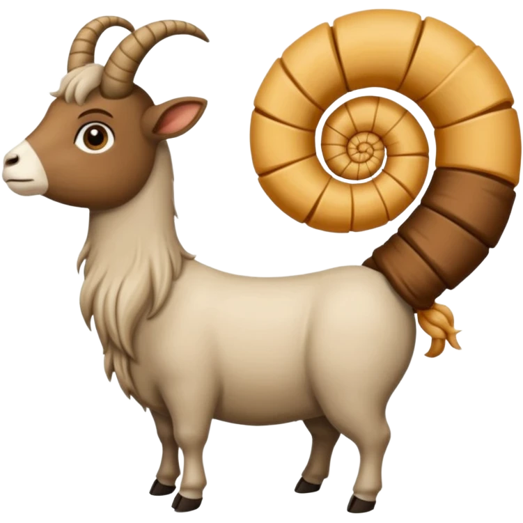 capra a 4 zampe in piedi ornata e vestita con oggetti sfarzosi emoji