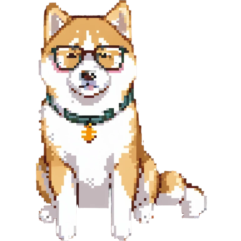 Shiba Inu sitting in a movie theater, vibrant colors emoji