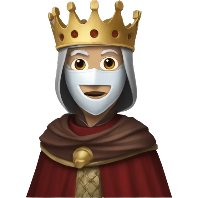 King Baldwin iv with a mask emoji