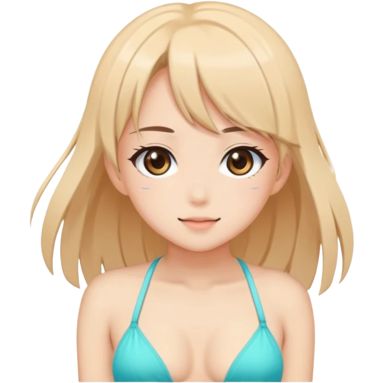 cute anime girl in a bikini emoji