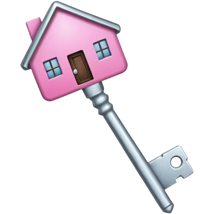 Pink house key emoji