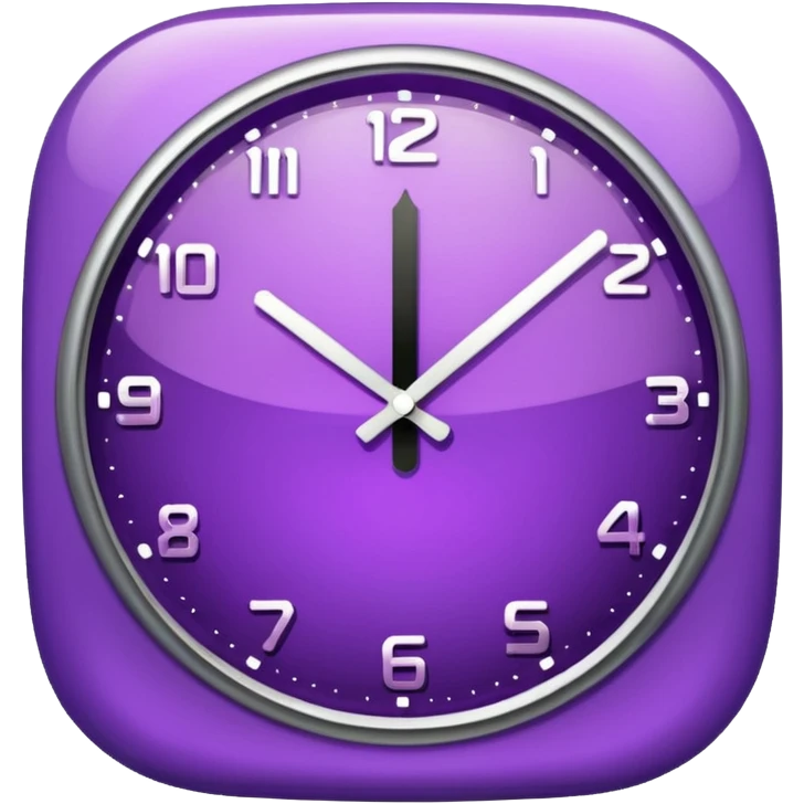glitter purple clock emoji
