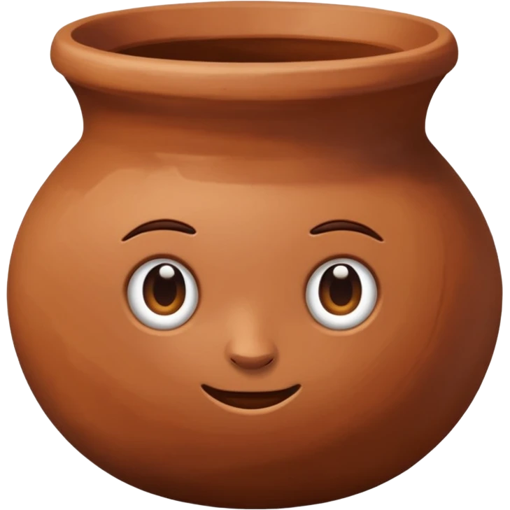 realistic clay pottery emoji