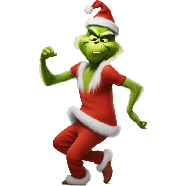 The grinch dancing  emoji