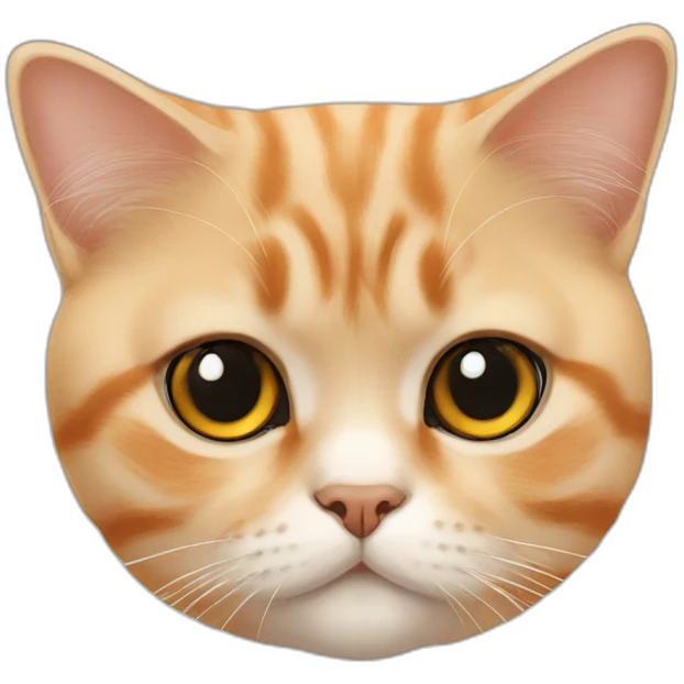 Scottish fold orange cat emoji