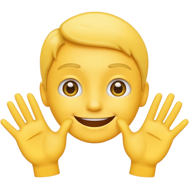 Emoji with younger out and hands pushing out emoji