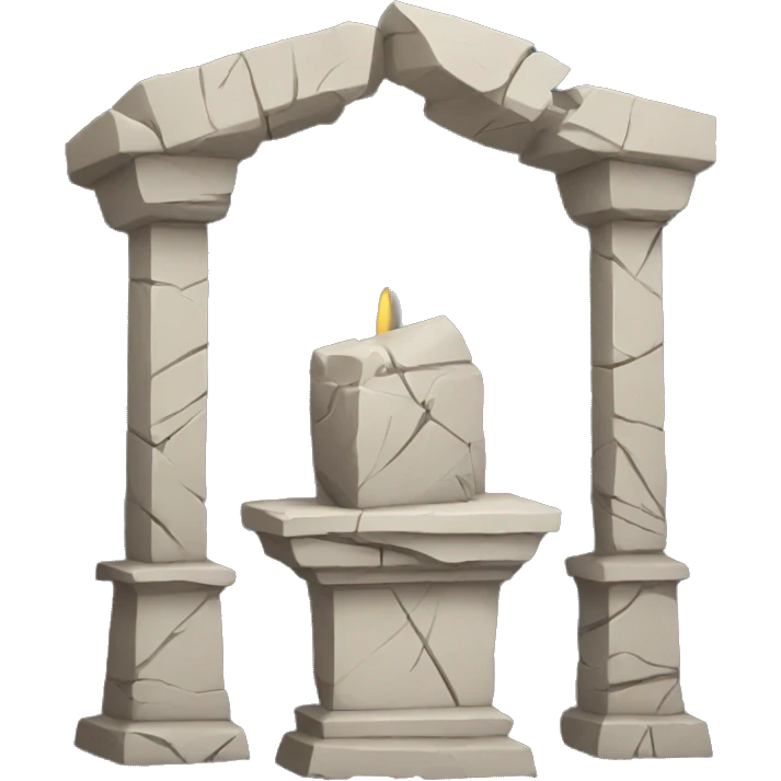 A broken Altar made of stone  emoji