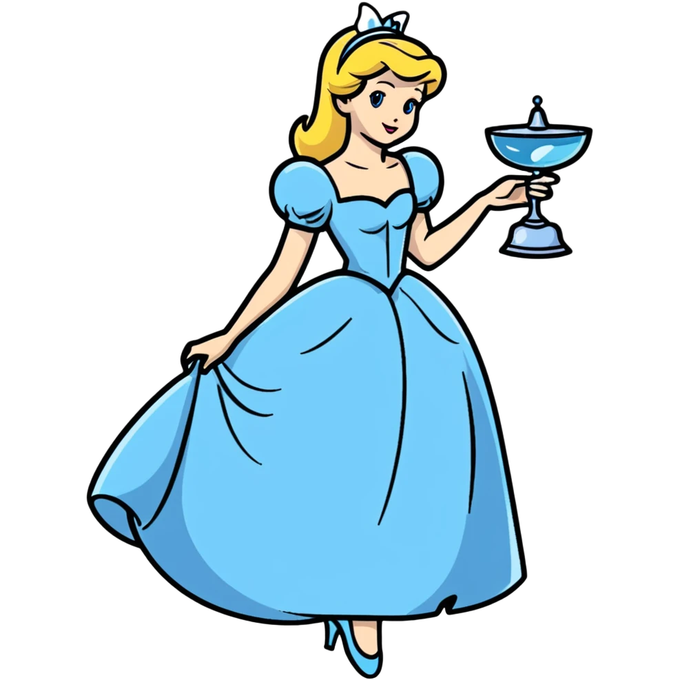 Cinderella with glass slipper emoji