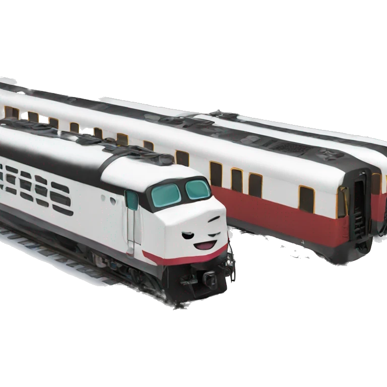 Train and snow emoji