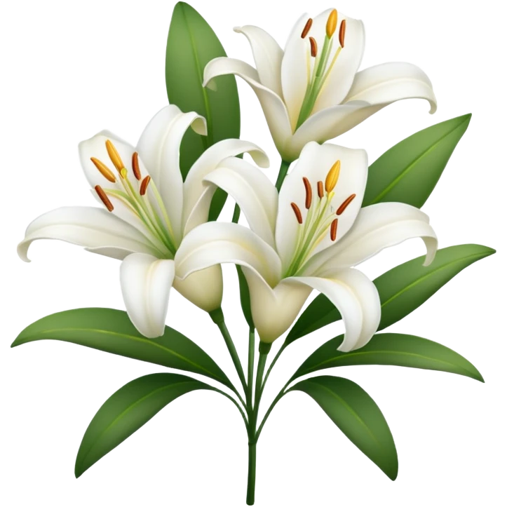White lilies emoji