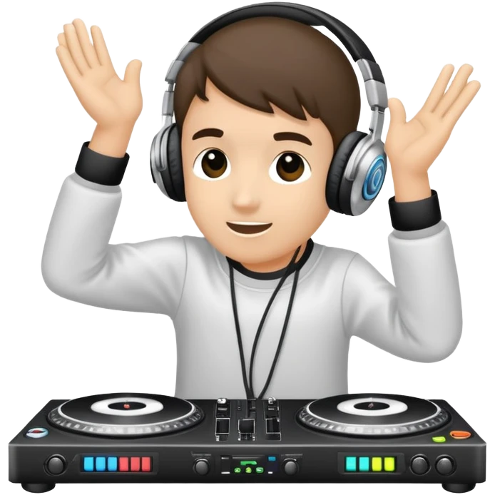 Niño músico DJ en un concierto  emoji
