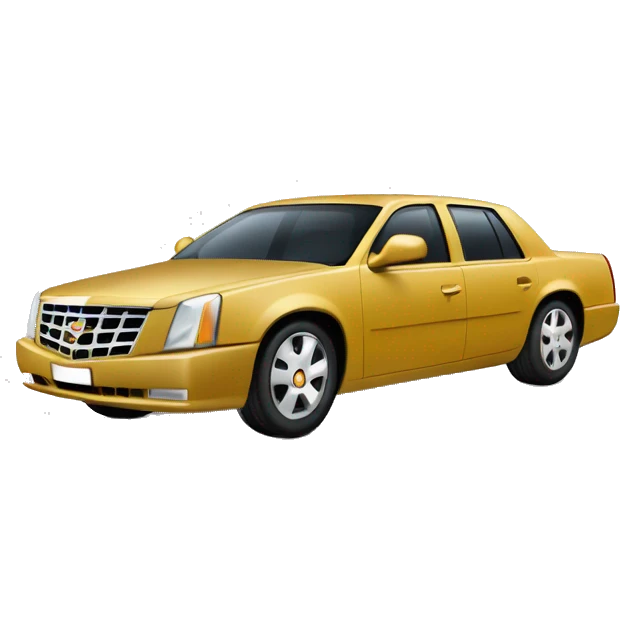 Cadillac with flat tyres emoji