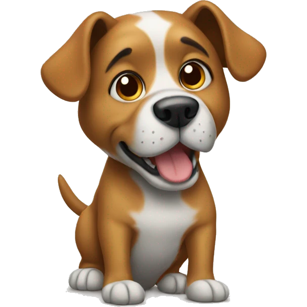 Dog with feet emoji