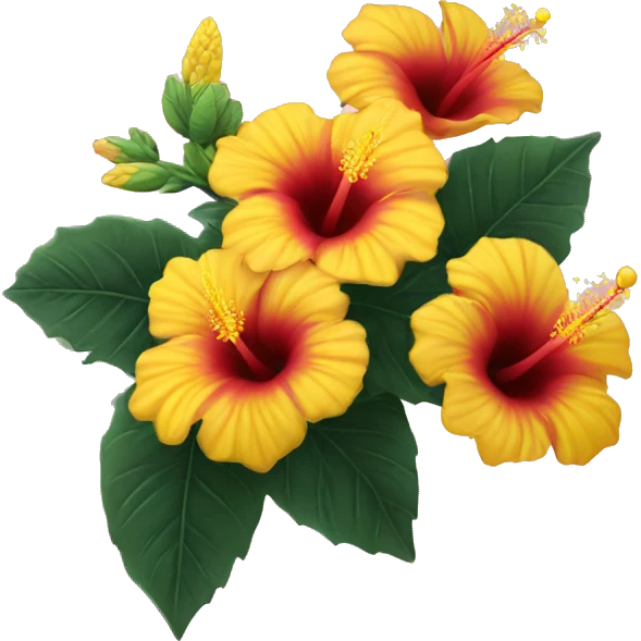 Bouquet of hibiscus yellow emoji
