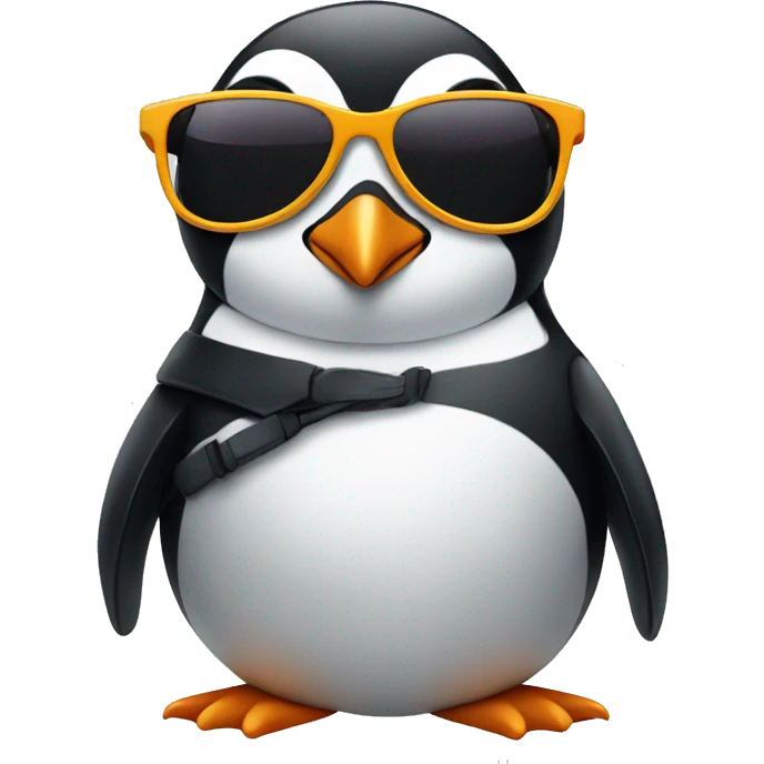 Penguin with sunglasses  emoji
