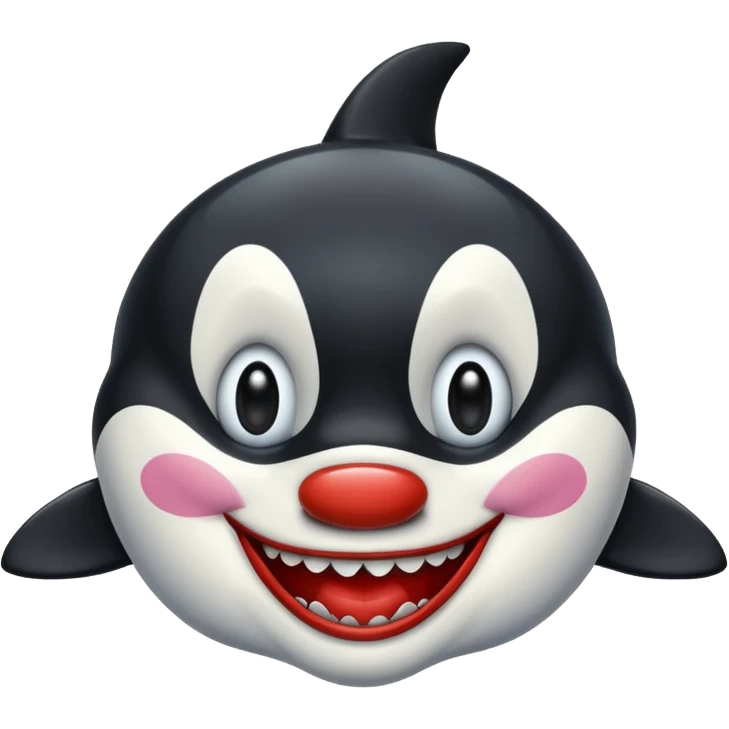 full orca not just face as an evil clown emoji