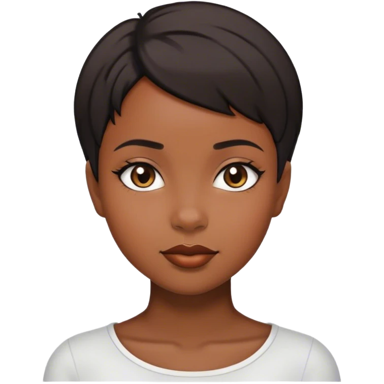 Black girl with short hair emoji