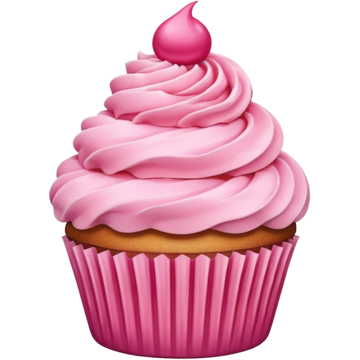 Cupcake with pink icing emoji