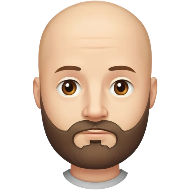 Bald guy with beard saying i understand that emoji