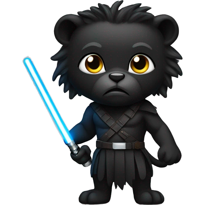 Black beast with a lightsaber  emoji