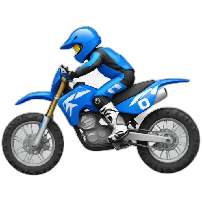 Motocross-bleu emoji