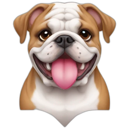 english bulldog heart emoji
