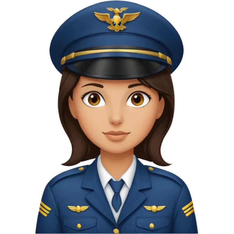 pilot girl brunette emoji
