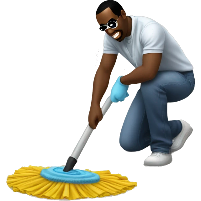 P diddy cleaning floor emoji