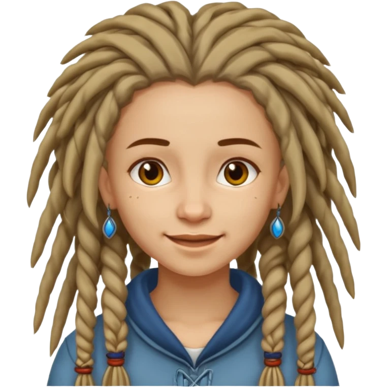 slavic girl with dreadlocks emoji