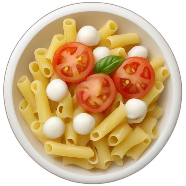 pasta with tomato and mozzarella emoji