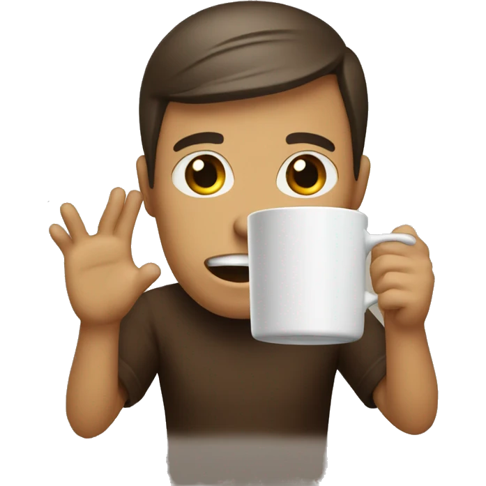 Begging for coffee emoji