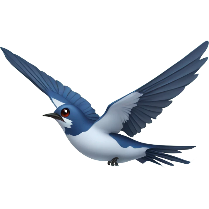 Soaring swallow over water emoji