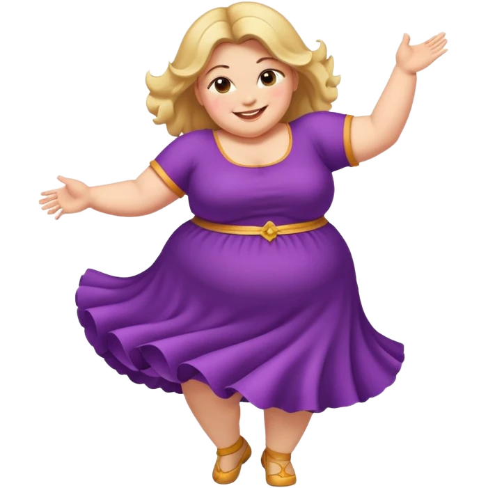 Fat girl dancing emoji